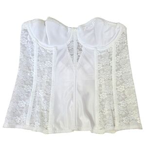 Vintage White Lace Bustier Corset Top